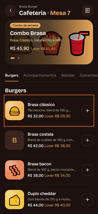 Passo 2: Toque no produto que você quer.