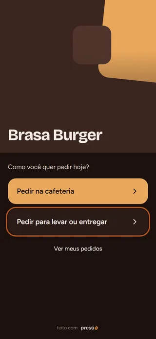Passo 1: Abra o link da loja e toque em Pedir para levar (o nome do botão muda conforme o que a loja oferece).