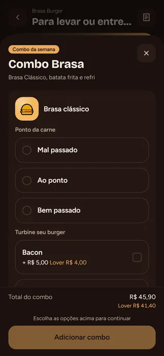 Passo 2: Veja o que vem no combo e o desconto.
